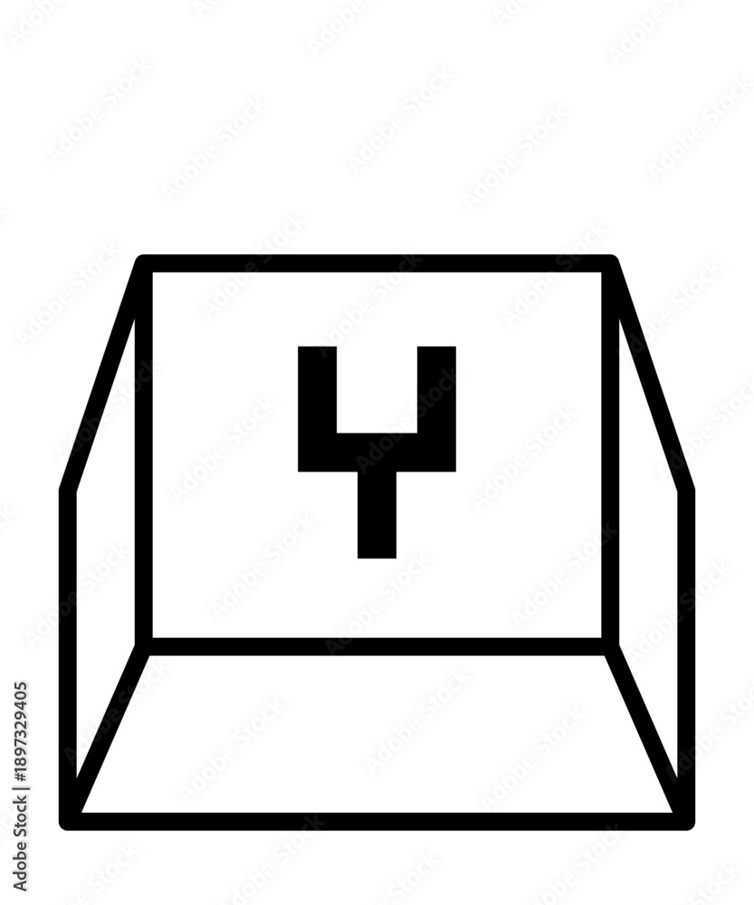 Fototapeta premium line alphabet keycap