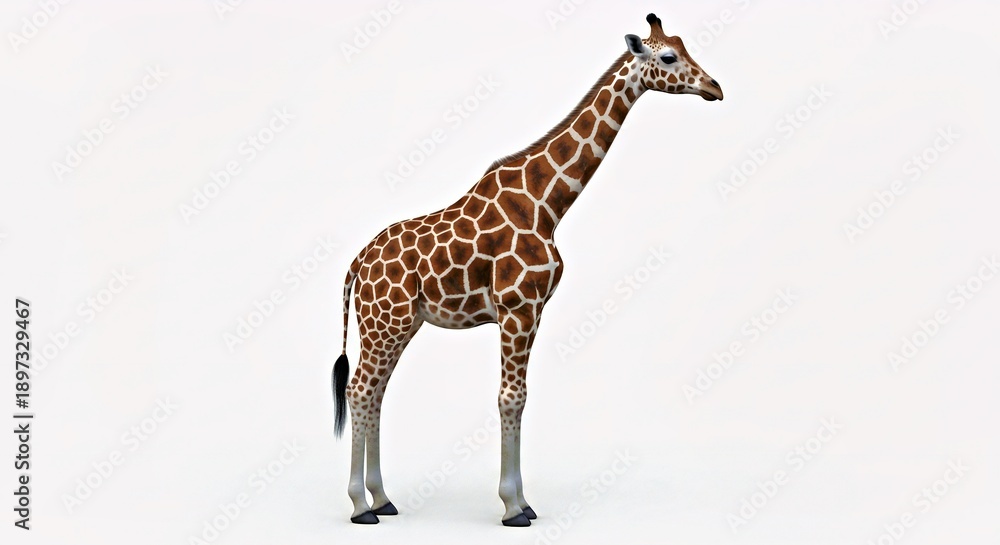 Naklejka premium giraffe on white