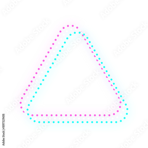 neon glitch dashed frame