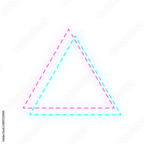 neon glitch dashed frame