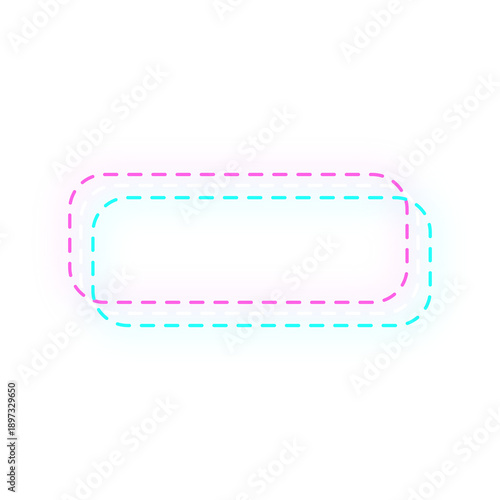 neon glitch dashed frame
