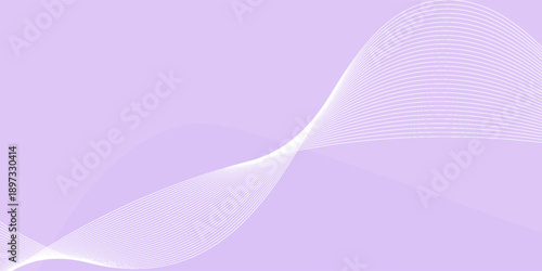 Abstract pastel lilac violet lavender purple with gradient wave background. Simple pattern for display product ad website template wallpaper poster. Eps10 vector