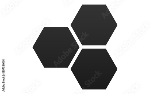 dark hexagon shape infographic