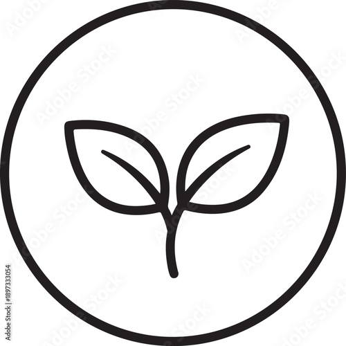 Sustainable Growth Sprout Vector for Eco-Branding and Zero Waste Product Packaging