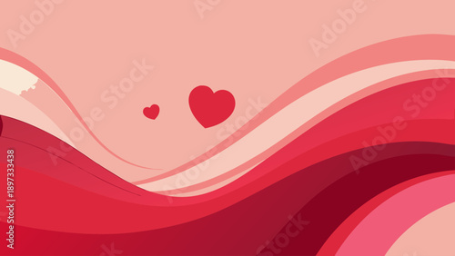abstract red background with hearts