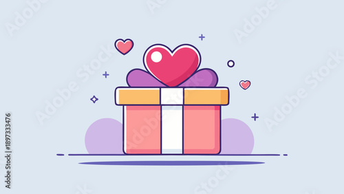 happy birthday card with gift box