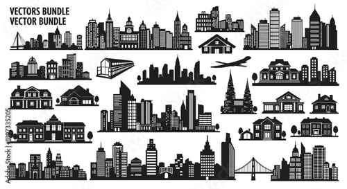 Collection of elegant deer silhouettes, showcasing diverse poses and sizes, perfect for nature, wildlife, and design projects, capturing the grace of these majestic animals