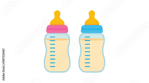 A simple illustration of two baby feeding bottles on a white background (2)_traced