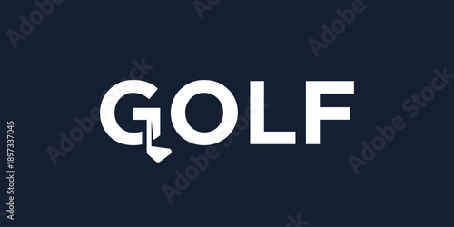 text golf logo design inspiration