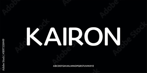 A clean and minimalist sans-serif style alphabet letter display vector illustration with a contemporary style.