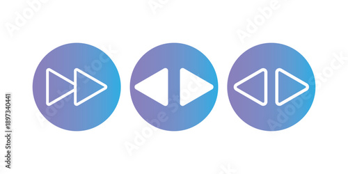 Multimedia Player Control and Navigation Arrow Icon Set