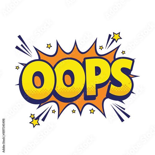 Oops Comic Style Pop Art Explosion.