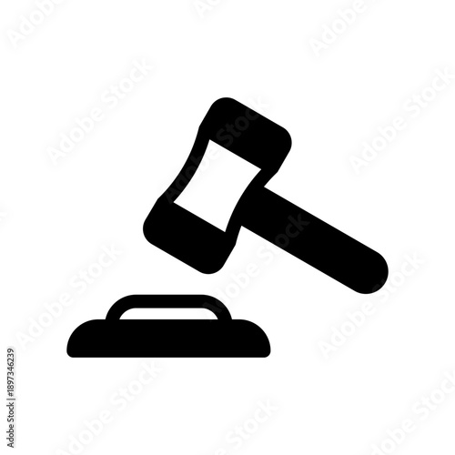 Gavel icon, vector, illustration