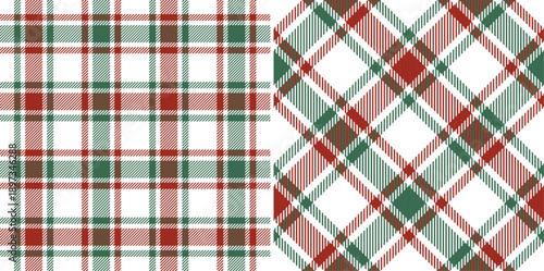 Red and green plaid texture for textile, fabrics, print, wallpaper, garments, clothing, scarp, blanket and wrapping paper. Scottish tartan pattern. 