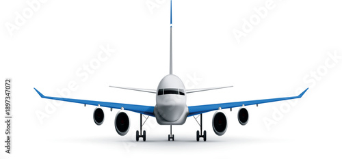 airplane landing on the airport