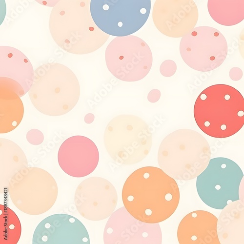 Soft pastel polka dot pattern background with subtle texture