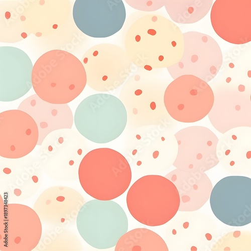 Soft pastel polka dot pattern with subtle texture