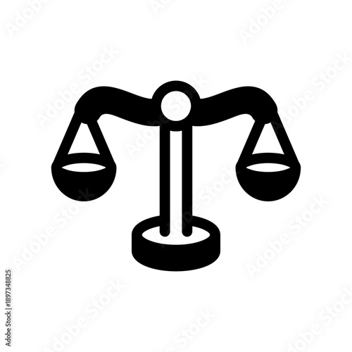 Symbol Of Justice Law icon, vector, illustration