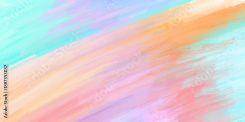 Abstract Soft Palette of Hues: A vibrant display of abstract strokes dances across a canvas, offering a serene visual symphony of pastel shades, creating a harmonious and refreshing artwork. Design