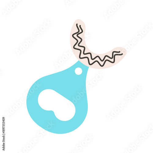 Colorful, different types of toothbrush illustrations for dental hygiene and oral care