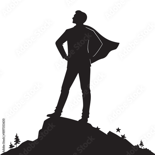 Black accountability Silhouette Vector, High Quality Illustration on White Background