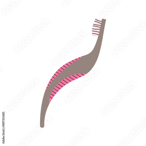 Colorful, different types of toothbrush illustrations for dental hygiene and oral care