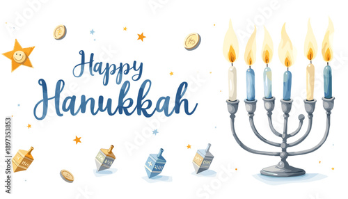 hanukkah banner, hanukkah poster, happy hanukkah design, festival of lights banner, hanukkah background, hanukkah celebration poster, jewish holiday banner, menorah design, hanukkah menorah illustrati