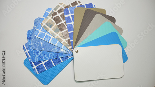 Obraz na plátne Color swatch card set of vinyl coating for swimming pools