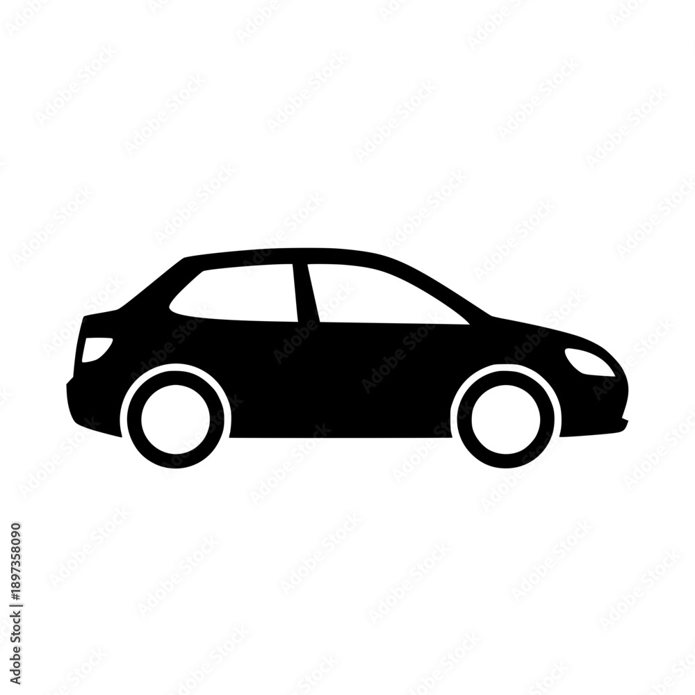 Fototapeta premium Simple Black Car Design