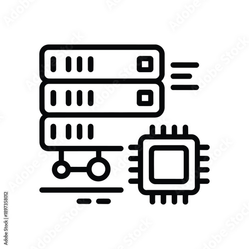 Server and Microchip Technology Icon