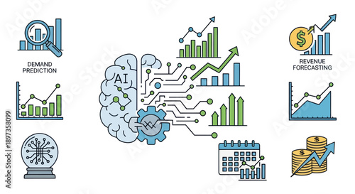 AI driven business growth and financial forecasting concepts