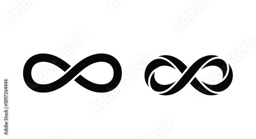 Black infinity symbols in a repeating pattern a striking silhouette