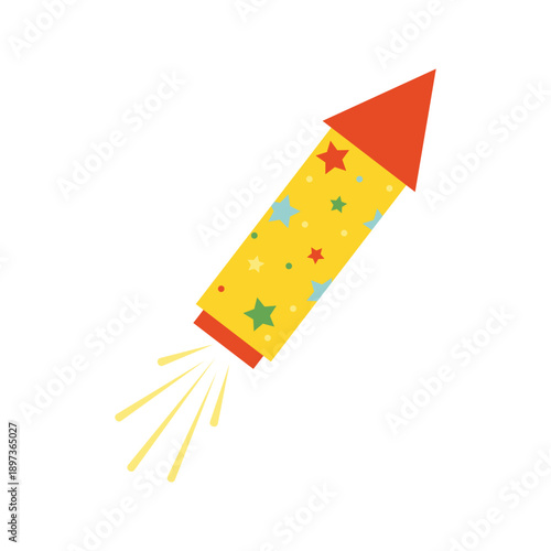 Colorful fireworks and party icons for celebration and festive events