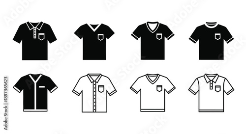 Various t shirt designs in black and white a stylish silhouette