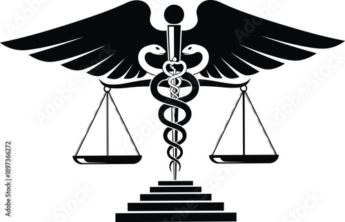 Law justice flat icon 