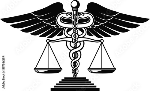 Law justice flat design icon