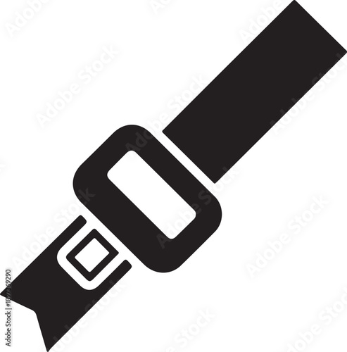 Safety seatbelt icon symbol for vehicle security and protection purposes in daily life situations