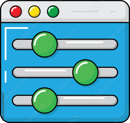 design color saturation setting illustration icon