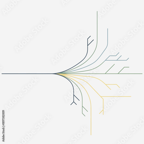Abstract branching lines representing growth and complexity.