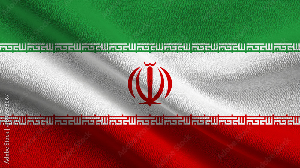 Fototapeta premium Flag of Iran representing cultural pride and national identity with vibrant colors and symbolism