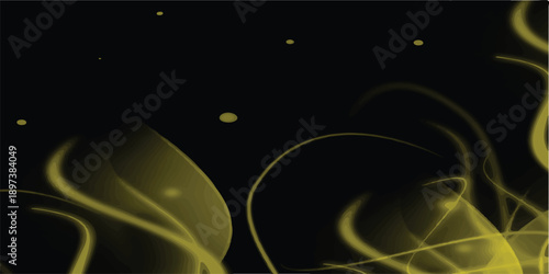 Abstract green floral background featuring glowing butterflies with bright fractal light patterns and blue vector energy waves on a black fantasy wallpaper backdrop