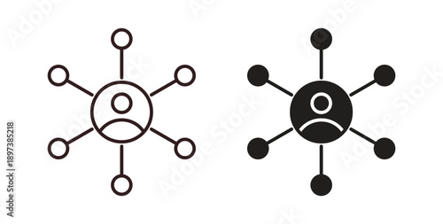 Affiliate marketing icon in line design. editable stroke icons pack