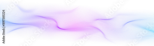 Smooth neon lines in a dynamic tech concept. Three-dimensional abstract flow with electric elements and vibrant particles.