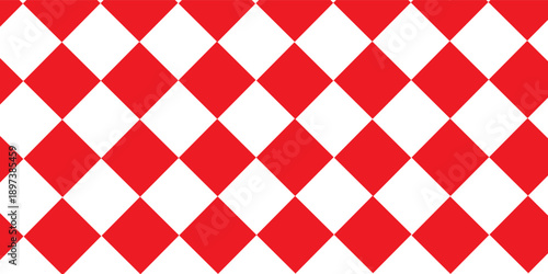Red white tablecloth pattern lines. Gingham seamless pattern. Christmas backgroound. Strokes texture for textile shirt plaid, tablecloth, cloth, blanket, paper, makeup. Checkered print.