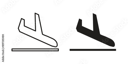 Arrival icon in line design. editable stroke icons pack