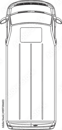 Van Top View Outline
