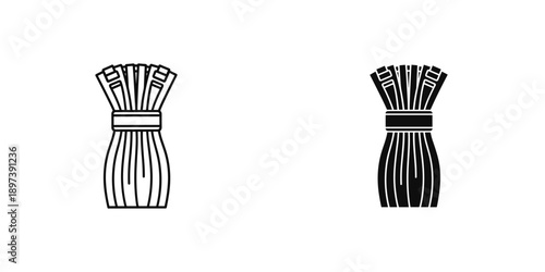 Bundles of Banknotes Tied with Rubber Bands in Black and White