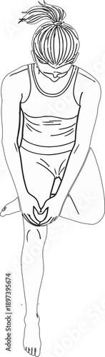 Woman Stretching Hamstring