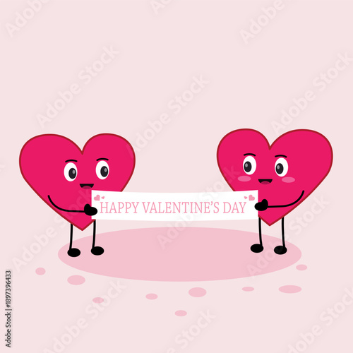 love characters pink icon flat vector,love cartoon.pink love,love valentine's day, love cartoon design illustration background