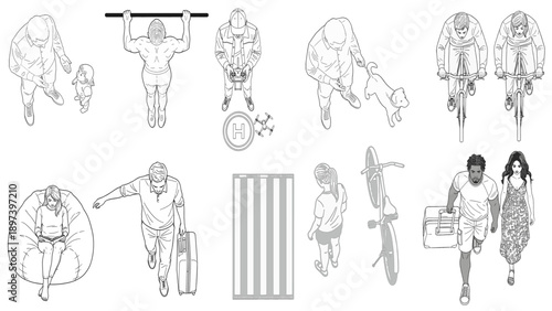 People in Various Activities